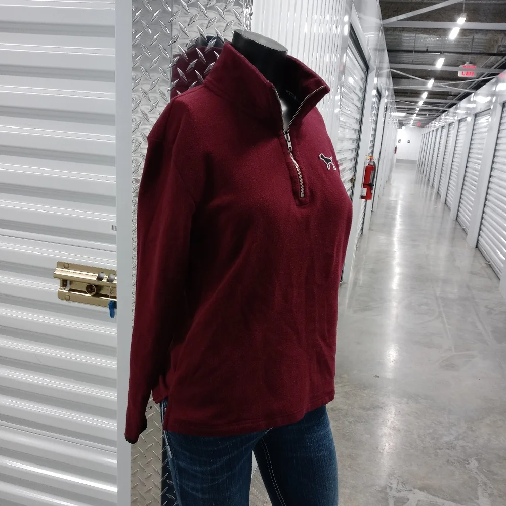 Pink Victoria's Secret Half Zip Fleece - Picture 4 of 5